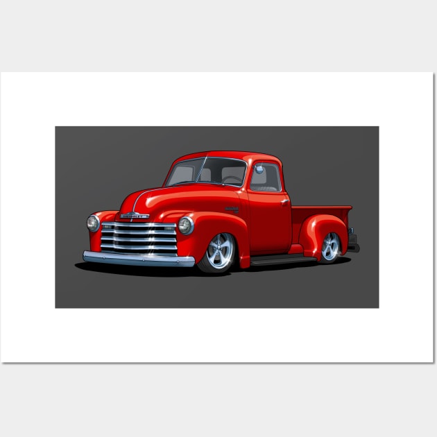 Custom 49 Chevy Pickup Truck Wall Art by candcretro